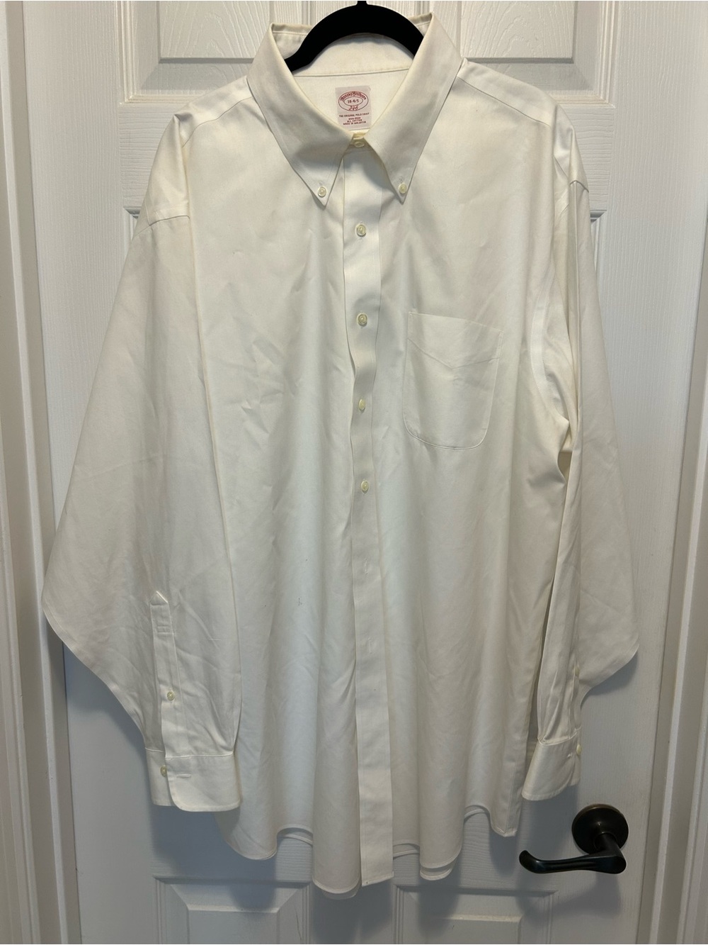 Brooks Brothers White Button-Down Oxford Dress Shirt